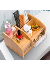 DX-404 BAMBU DESENLİ AHŞAP KALEMLİK, MASAÜSTÜ DÜZENLEYİCİ