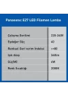E27 FİL LAMBA, SARI IŞIK 4W 360LM 2000K GOLD