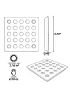 E4404 Square Shower Drain Grate, Brushed Nickel