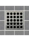E4404 Square Shower Drain Grate, Brushed Nickel
