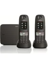E630 A + E630H Duo AB Siyah Kablosuz sabit hat Analog telefon DECT