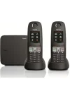 E630 A + E630H Duo AB Siyah Kablosuz sabit hat Analog telefon DECT