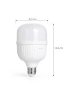 Ecolite 36W LED Ampul – 200W Eşdeğeri | E27 Duy, 3000K Sarı Işık, 3800 Lümen | Enerji Tasarruflu Jumbo LED Ampul | AC 220V, 166x115mm