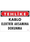 Mey İthalat® Elektrik Kablosu Uyarı Levhası 25x35 KOD:1117