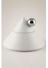 Elite Deco Beyaz Kapaklı Dekoratif Obje 19 cm – Modern Masa Üstü Dekoru
