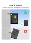 Enercore Evrensel Priz Adaptörü 70W Geri Çekilebilir Kablolu, 2 AC Prizi + 2USB-A + 1USB-C ile Uluslararası Seyahat Şarj Cihazı, ABD, İngiltere, Çin, Japonya, Tayland ile Uyumlu