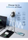 Enercore Evrensel Priz Adaptörü 70W Geri Çekilebilir Kablolu, 2 AC Prizi + 2USB-A + 1USB-C ile Uluslararası Seyahat Şarj Cihazı, ABD, İngiltere, Çin, Japonya, Tayland ile Uyumlu