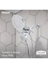 Engage Magnetix Krom 2.5 GPM Elde Taşınabilir/Yağmur Duş Başlığı Manyetik Yerleştirme Sistemine Sahip 2si 1 Arada Kombo, Çıkarılabilir El Spreyli Yağmur Duş Başlığı, 26009