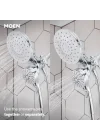 Engage Magnetix Krom 2.5 GPM Elde Taşınabilir/Yağmur Duş Başlığı Manyetik Yerleştirme Sistemine Sahip 2si 1 Arada Kombo, Çıkarılabilir El Spreyli Yağmur Duş Başlığı, 26009