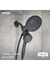 Engage Magnetix Mat Siyah 2.5 GPM Elde Taşınabilir/Yağmur Duş Başlığı Manyetik Yerleştirme Sistemine Sahip 2si 1 Arada Kombo, Çıkarılabilir El Spreyli Yağmur Duş Başlığı, 26009