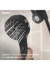 Engage Magnetix Mat Siyah 2.5 GPM Elde Taşınabilir/Yağmur Duş Başlığı Manyetik Yerleştirme Sistemine Sahip 2si 1 Arada Kombo, Çıkarılabilir El Spreyli Yağmur Duş Başlığı, 26009