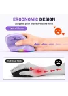Ergonomik fare, kablosuz dikey fare RGB arkadan aydınlatmalı şarj edilebilir fare, Bluetooth (5.2 + 3.0) ve USB-A USB-C adaptörlü 4 ayarlanabilir DPI uyumlu Mac/Windows/Andriod/PC/Tablet/iPad