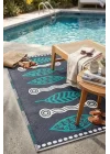Esterilla Katlanabilir Hasır Kilim Mat | Çift Taraflı-Plaj-Piknik-Kamp-Bahçe-Balkon-Teras-Karavan