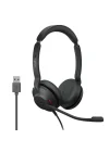 Evolve2 30 kulaklık seti, gürültü önleyici stereo kulaklık, Microsoft Teams sertifikalı, 2 mikrofon çağrı teknolojisi, USB-A kablosu, siyah