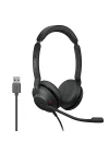 Evolve2 30 kulaklık seti, gürültü önleyici stereo kulaklık, Microsoft Teams sertifikalı, 2 mikrofon çağrı teknolojisi, USB-A kablosu, siyah