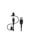 Evrensel Kablo (3ü 1 arada USB-C, Lightning, Micro-USB Şarj Kablosu) Akıllı Telefonları, Tabletleri, Güç Bankalarını ve daha fazlasını şarj edin (3,3 ft/1 m)