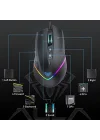 F805 6400DPI RGB 7 Tuşlu Makro Optik Oyuncu Mouse, Siyah