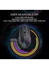 F805 6400DPI RGB 7 Tuşlu Makro Optik Oyuncu Mouse, Siyah
