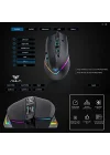 F805 6400DPI RGB 7 Tuşlu Makro Optik Oyuncu Mouse, Siyah