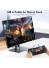 FAST USB 4.0 40Gbps, 240W, 8K60Hz USB4.0 USB-C Kablosu 1 Metre Gri KLV-01