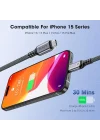 FAST USB 4.0 40Gbps, 240W, 8K60Hz USB4.0 USB-C Kablosu 1 Metre Gri KLV-01