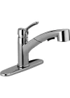 FAUCET 4140-TP-DST Collins Tek Saplı Trakt-Paket Çekmeli Mutfak Bataryası, Krom