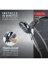 Faucet 6 sprey SureDock manyetik duş başlığı, el duşlu, hortumlu krom duş başlığı, duş başlıkları ve el duşları, el duşu, MagnaTite Docking, krom 75609
