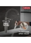 Faucet Antoni Pull Down Püskürtücülü Mutfak Bataryası, Ticari Mutfak Lavabo Bataryası, Mutfak Lavabo Muslukları, Manyetik Yerleştirme Püskürtme Kafası, SpotShield Paslanmaz 18803-SP-DST
