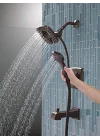 Faucet Ashlyn 17 Serisi Çift İşlevli Küvet ve Duş Seti 2 Püskürtmeli Dokunmatik Temiz In2ition 2si 1 Arada Elde Tutulan Hortumlu Duş Başlığı, Venedik Bronz T17464-RB-I (Vana Dahil Değildir)