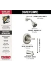 Faucet Foundations Fırçalanmış Nikel Duş Bataryası Seti, 2 Püskürtmeli Fırçalanmış Nikel Duş Başlığı, Küvet ve Duş Trim Kiti, Duş Bataryası Setleri Komple, Paslanmaz BT13410-SS (Vana Dahil Değildir)