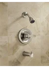 Faucet Foundations Krom Duş Bataryası Seti, 2 Püskürtmeli Krom Duş Başlığı, Küvet ve Duş Trim Seti, Duş Bataryası Setleri Komple, Krom BT13410 (Vana Dahil Değildir)