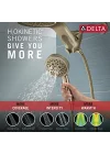 Faucet HydroRain 5-Spray H2Okinetic Çift Duş Başlığı, El Spreyi ile Altın Duş Başlığı, Hortumlu Altın Duş Başlığı, El Duş Başlıkları, 2.5 GPM Akış Hızı, Lumicoat Şampanya Bronz 58680-CZ-PR25