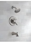 Faucet Lahara 17 serisi çift fonksiyonlu küvet ve duş donanım seti, 5 kademeli touch-clean duş başlığı ile birlikte, paslanmaz çelik T17438-SS (vana dahil değildir)
