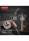 FAUCET Musluk Lenta Altın Mutfak Bataryası, Pull Down Püskürtücü ile Mutfak Muslukları, Mutfak Lavabo Bataryası, Manyetik Yerleştirme Püskürtme Başlığı ile Mutfak Evyesi için Altın Musluk, Şampanya...