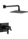 Faucet Pivotal TempAssure Mat Siyah Duş Bataryası Mat Siyah Yağmur Duş Başlığı, Yağmur Duş Başlığı, Mat Siyah Duş Sistemi, Mat Siyah T17T299-BL