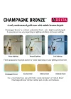 Faucet RP51034CZ Flanş - Duş, Şampanya Bronz, 3.000 U x 2.500 G x 1.900Y