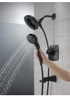 Faucet Vesna 14 Serisi Tek Kollu Duş Seti 5 Püskürtme H2Okinetic In2ition Çift El Hortumlu Duş Başlığı, Mat Siyah 144789-BL-I (Valf Dahildir)
