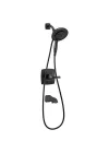 Faucet Vesna 14 Serisi Tek Kollu Duş Seti 5 Püskürtme H2Okinetic In2ition Çift El Hortumlu Duş Başlığı, Mat Siyah 144789-BL-I (Valf Dahildir)
