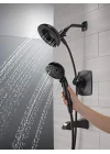 Faucet Vesna 14 Serisi Tek Kollu Duş Seti 5 Püskürtme H2Okinetic In2ition Çift El Hortumlu Duş Başlığı, Mat Siyah 144789-BL-I (Valf Dahildir)