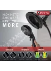 Faucet Vesna 14 Serisi Tek Kollu Duş Seti 5 Püskürtme H2Okinetic In2ition Çift El Hortumlu Duş Başlığı, Mat Siyah 144789-BL-I (Valf Dahildir)