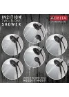 Faucet Vesna 14 Serisi Tek Kollu Duş Seti 5 Püskürtme H2Okinetic In2ition Çift El Hortumlu Duş Başlığı, Mat Siyah 144789-BL-I (Valf Dahildir)