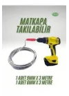 FEYZA YAPI Pratik Ergonomik Matkap Ucu Boru Temizleme ve Tıkanıklık Açma Spirali 3 Metre 2 Adet