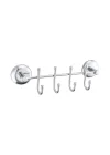 FEYZAYAPI Metal 4lü Banyo Lavabo Vidalı Askılık Sağlam Aparat Krom Askılık Elbise Havlu Asma Askı