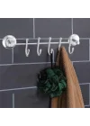 FEYZAYAPI Vidalı Askılık 5li Metal Banyo Lavabo Sağlam Aparat Krom Askılık Elbise Havlu Asma Askı