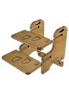 Flat-Pack Ahşap Çocuk Montessori Yükseltici Basamak Merdiven Meşe