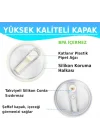 Flip Pipet Kapak ve Pipet Seti, Stanley Termos ile Uyumlu Beyaz