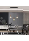 Fontas 3lü Antik Lak Sıralı Avize, 3 X E27