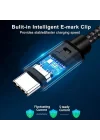 Force 100W Type-C to Type-C USB 3.1 Gen2 10 Gbps 4k@60hz Hızlı Şarj Data ve Görüntü Aktarım Kablosu Örgülü GN (3 Metre)