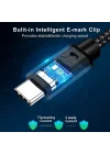 Force 100W Type-C to Type-C USB 3.1 Gen2 10 Gbps 4k@60hz Hızlı Şarj Data ve Görüntü Aktarım Kablosu Örgülü GN (3 Metre)