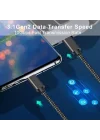 Force 100W Type-C to Type-C USB 3.1 Gen2 10 Gbps 4k@60hz Hızlı Şarj Data ve Görüntü Aktarım Kablosu Örgülü GN (50 cm)